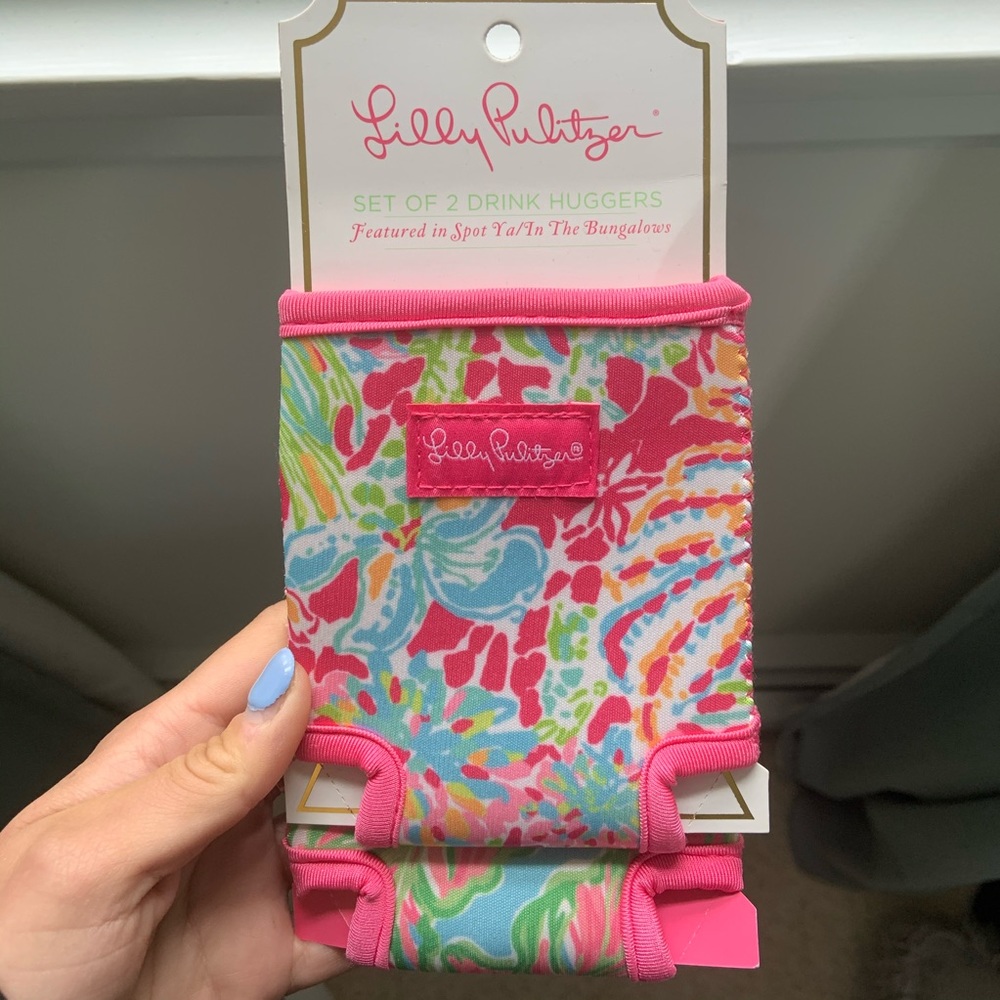 Lilly Pulitzer set of 2 drink huggers